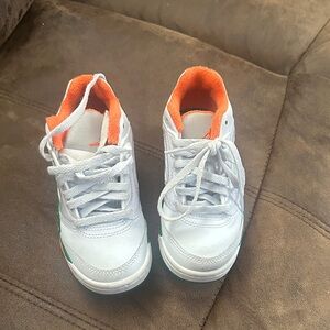 Vibrant Kids' Sneakers in White and Orange